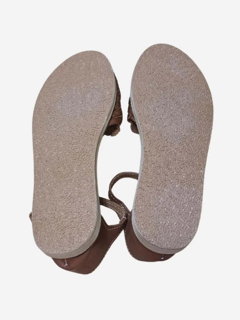 Handcrafted Brown Leather Espadrilles with Floral Embroidery